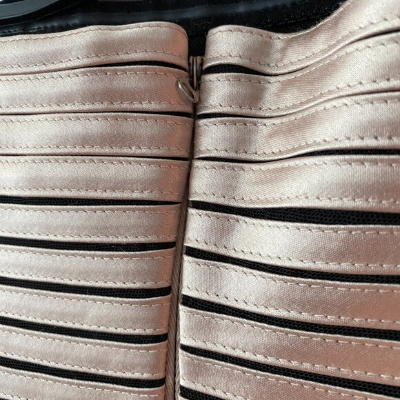 BCBGMAXAZRIA Champagne Satin Beverly Strapless Dress Size 2 - Picture 7 of 10